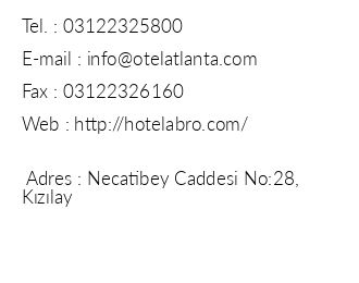 Hotel Abro Necatibey iletiim bilgileri